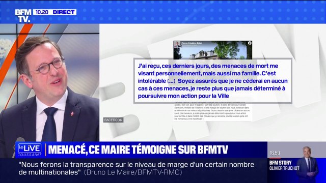 Les menaces, les incivilités, les violences, ça fait partie du lot quotidien des élus : menacé, ce maire témoigne sur BFMTV