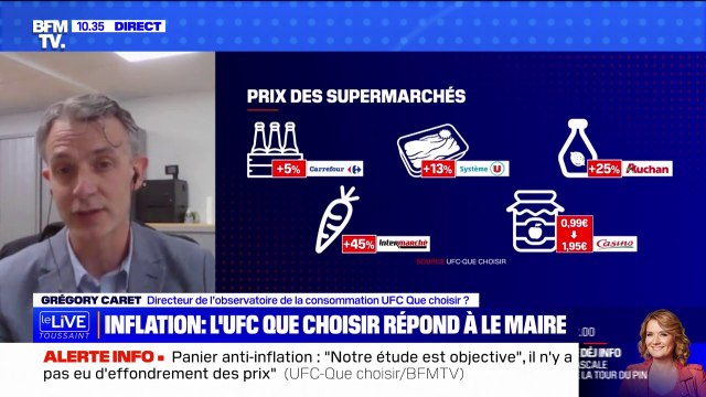 Pour Grégory Caret (UFC Que choisir), la composition du panier anti-inflation ne correspond pas à ce que les gens mettent dans leur panier