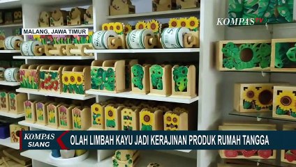 Descargar video: Produk Rumah Tangga Olahan Limbah Kayu Milik Retno dan Suami Sukses Memikat Pembeli