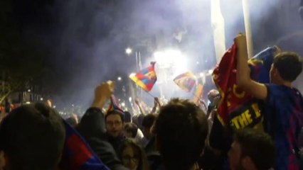 Il Barcellona campione, città catalana in delirio