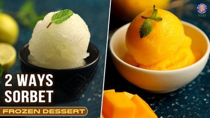 Download Video: 2 Easy Fruit Sorbet Recipe | Mango Sorbet | Lemon Sorbet | Homemade Sorbet | Summer Frozen Dessert