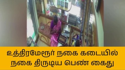நகை வாங்குவது போல நடித்து நகைகள் திருட்டு - சிசிடிவி காட்சி!
