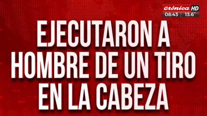 Ejecutaron a un hombre de un balazo en la cabeza
