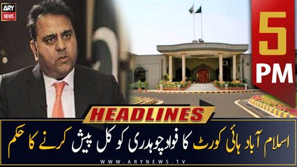 ARY News Headlines | 5 PM | 15th May 2023