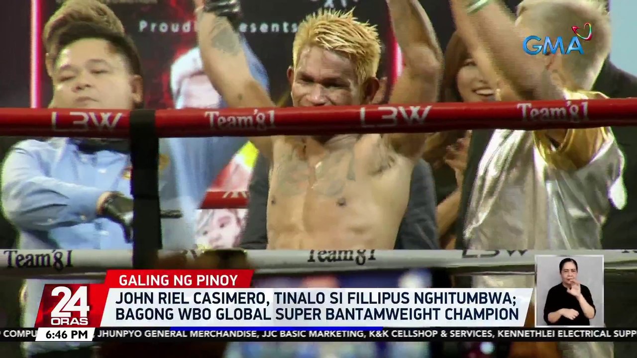 John Riel Casimero, tinalo si Fillipus Nghitumbwa; bagong WBO Global Super Bantamweight Champion | 24 Oras