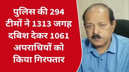 कोटा: पुलिस की बड़ी कार्रवाई से अपराधियों में दहशत, 1061 अपराधी गिरफ्तार