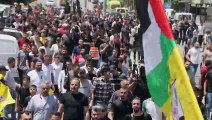 تشييع شاب فلسطيني قتل برصاص الجيش الإسرائيلي في نابلس