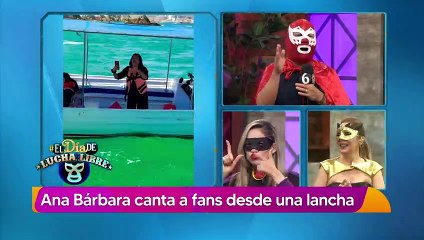 Ana Bárbara sorprende a fans desde una lancha
