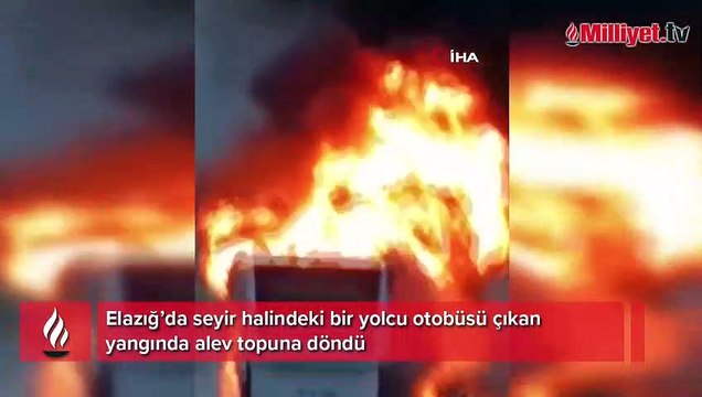 Faciadan dönüldü! Yolcu otobüsü alev topuna döndü