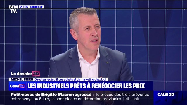 Prix de l'alimentaire: Michel Biero (Lidl) salue l'action de Bercy après que les industriels aient accepté d'anticiper les renégociations avec les distributeurs