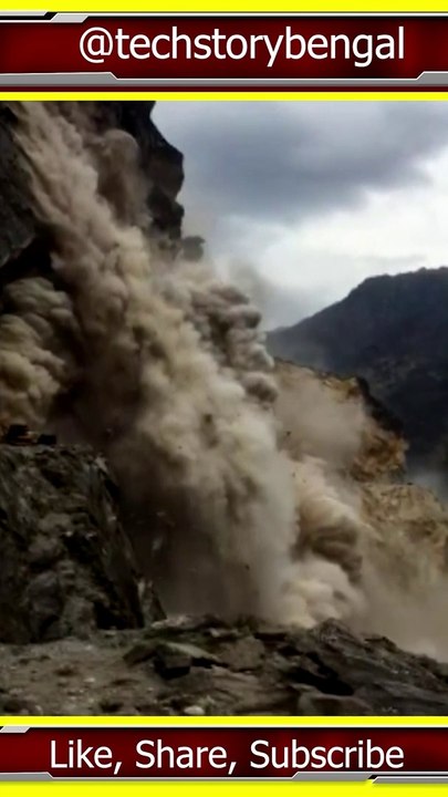 Landslide on the Mountain of Dharchula #shorts