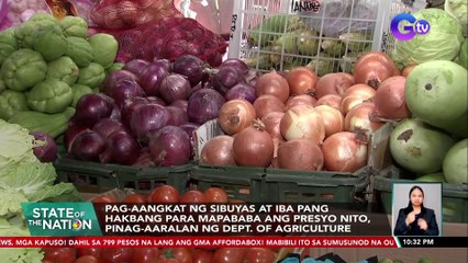 Pag-aangkat ng sibuyas at iba pang hakbang para mapababa ang presyo nito, pinag-aaralan ng Dept. of Agriculture | SONA