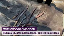 Momen Polisi Amankan Berbagai Sajam dari Pendukung Kades di Bangkalan