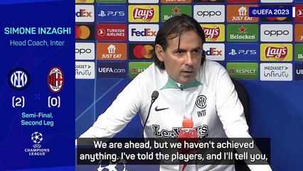 Inter haven't achieved anything yet! - Inzaghi