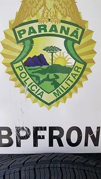 BPFron apreende carro carregado com 100 pneus contrabandeados em Perobal 1