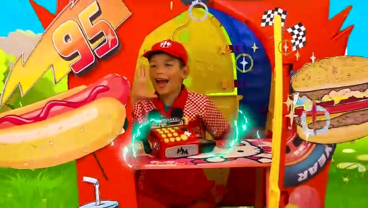Sasha and Max repair colored playhouses