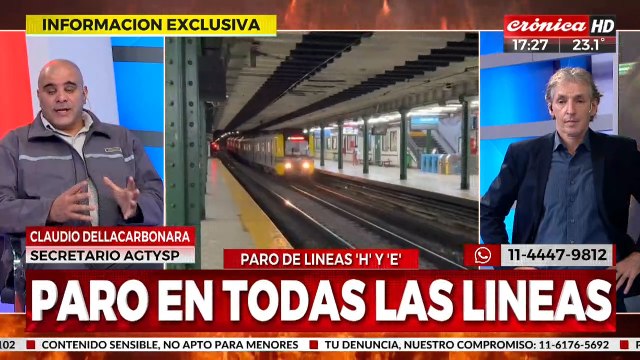 Paro en todas las líneas de subtes: habló un delegado