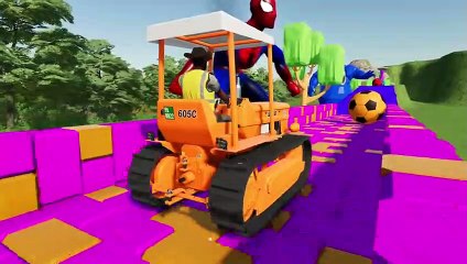 Farming Simulator 22 055 - COLORED FIAT CATERPILLAR TRACTORS DEATH RUN