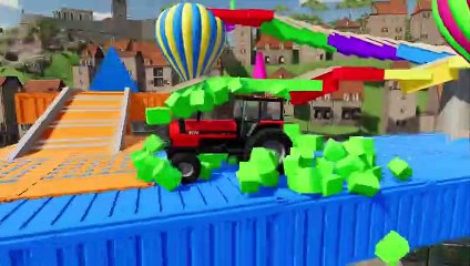 Farming Simulator 22 017 - COLORED DEUTZ TRACTORS DEATH CLIMB PARKOUR
