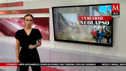 Muere un hombre y dos heridos tras el colapso de una barda en Toluca