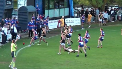 BFNL: Final minutes of Kyneton's thrilling win over Gisborne