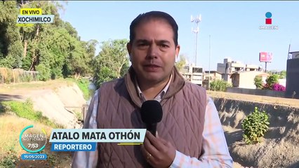 Temen por el desbordamiento del río San Buenaventura en Xochimilco