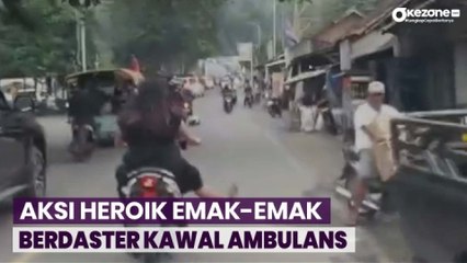 Ambulans Terjebak Macet di Pelabuhan Ratu, Emak-Emak Berdaster Hitam Buka Jalan