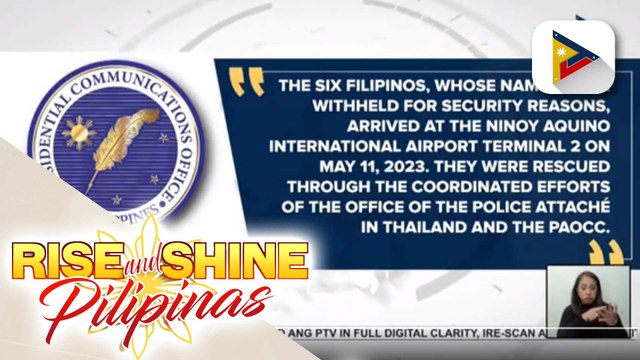 6 Pilipinong biktima ng human trafficking sa Myanmar, nasagip
