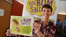 Belinda Bridgeman reads her new book The Bum Sneeze at St Joseph's Primary School, Wingham