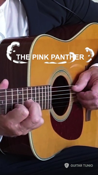 The Pink Panther acoustic guitar
