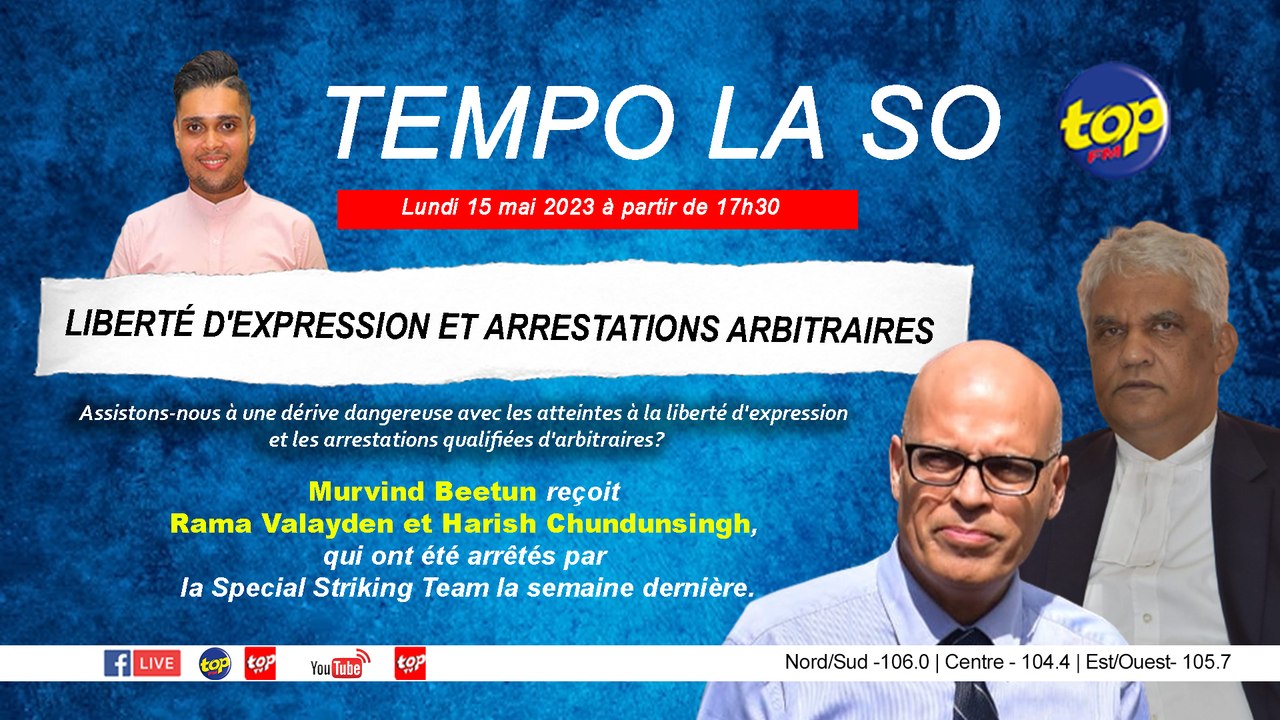 Tempo La So : Murvind Beetun reçoit Rama Valayden et Harish Chundunsingh_0