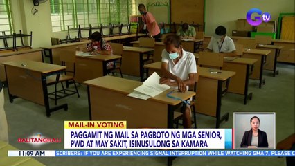 Paggamit ng mail sa pagboto ng mga senior, PWD at may sakit, isinusulong sa Kamara | BT
