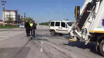 İki aracın çarpıştığı kazada 2 kişi yaralandı