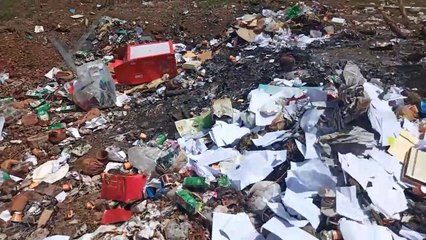 डोर टू डोर गंदगी: डस्टबिन फुल, गमले पीक से लाल, गेट पर ही जला रहे कचरा