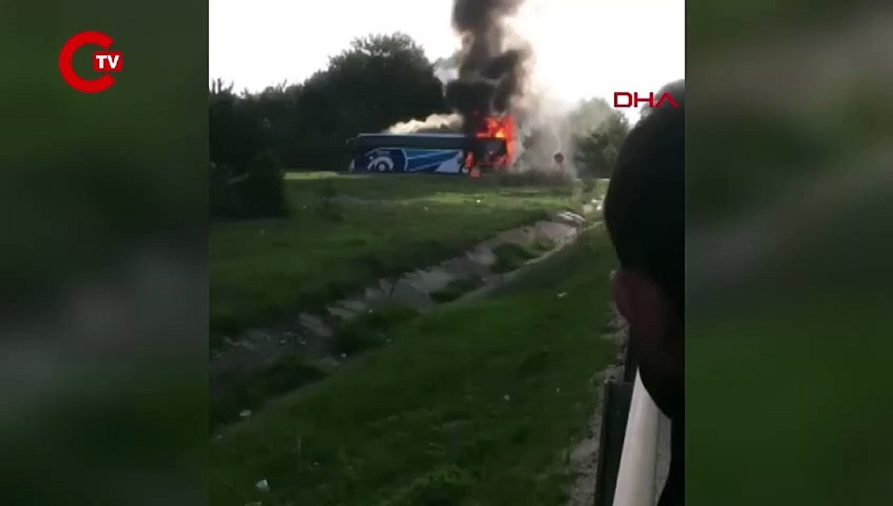 Yolcu otobüsü alev alev yandı: İnceleme başlatıldı!