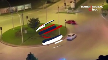 Dakikalarca drift attı...Bursa’daki trafik magandası kamerada