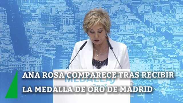 Polémica con Ana Rosa Quintana por llamar a Usera Chinatown al recoger una medalla