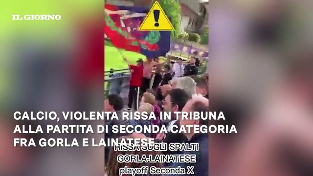 Calcio, violenta rissa in tribuna alla partita di seconda categoria fra Gorla e Lainatese