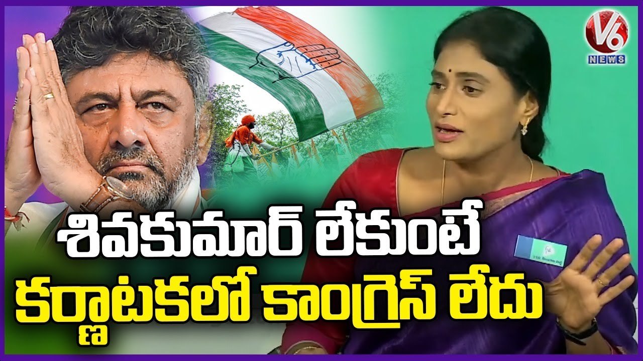 YS Sharmila  About  DK Shivakumar Role In Karnataka Congress Win _  V6 News