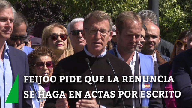 Feijóo pide a los candidatos de Bildu renunciar a sus actas por escrito ante la JEC