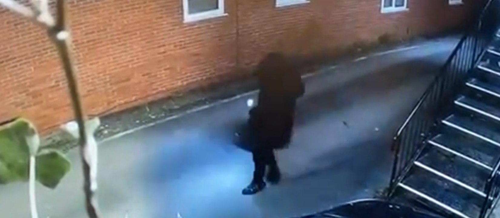 CCTV of tyres slashed. Video: Steph McGrath