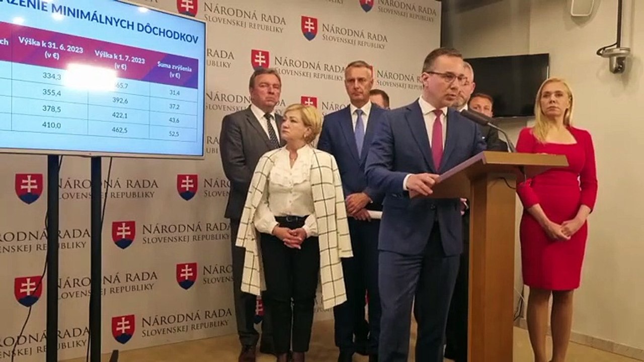 ZÁZNAM: TK strany Hlas-SD - Výška minimálnych dôchodkov