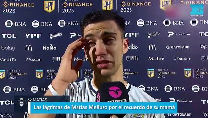 Las lágrimas de Matías Melluso por el recuerdo de su mamá