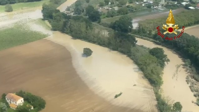 Maltempo nelle Marche, sorvolo su Senigallia e dintorni (16.05.23)
