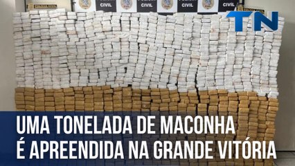 Uma tonelada de maconha é apreendida na Grande Vitória