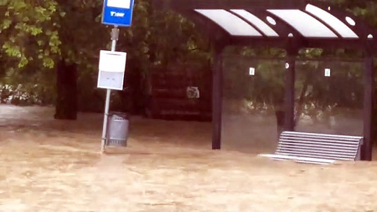 Video Val di Zena (Bologna): la strada diventa un fiume