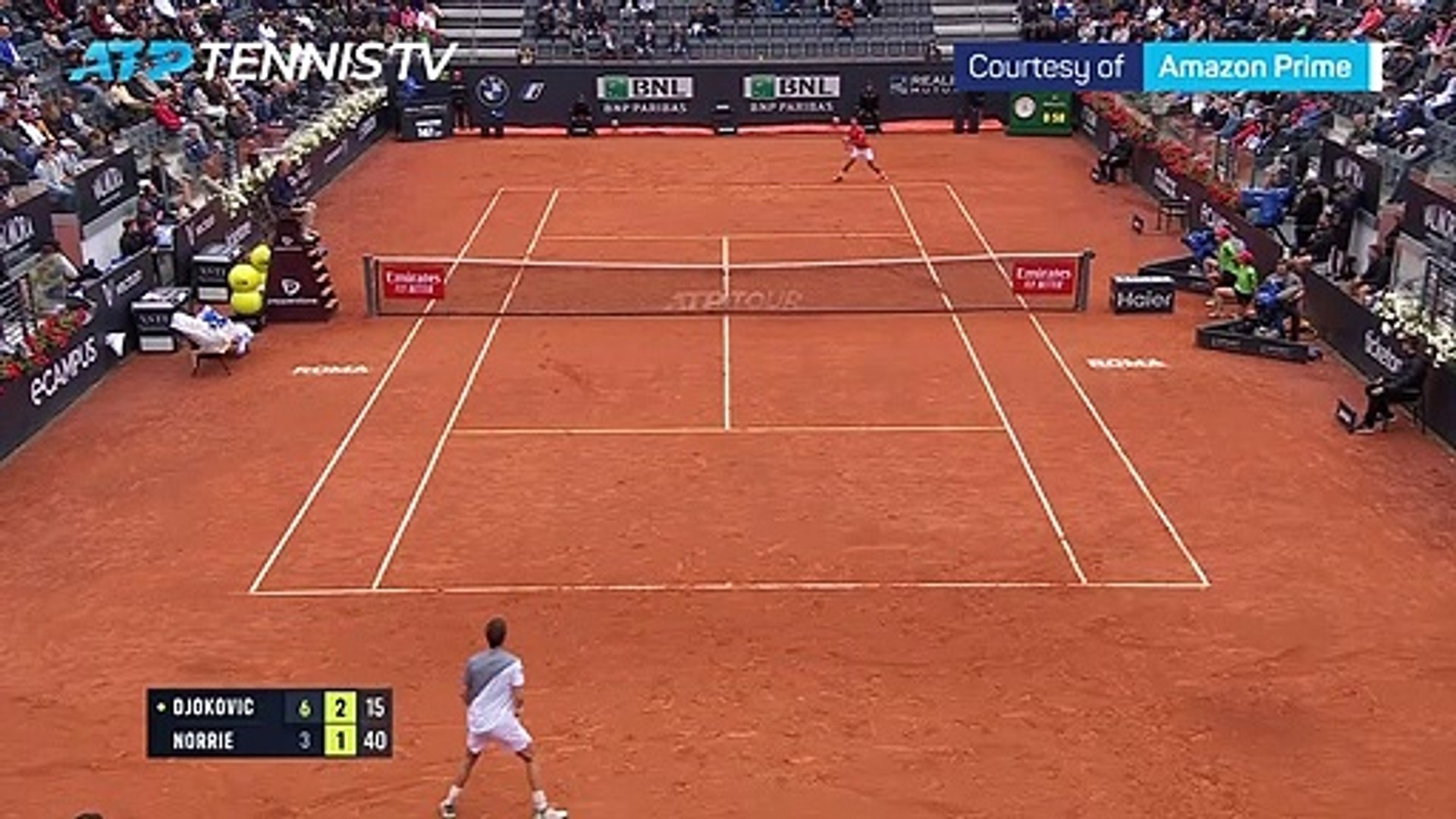 Djokovic fumes after Norrie smashes him with the ball - video Dailymotion