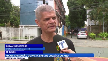 Maior apreensão de pasta base de cocaína do ano