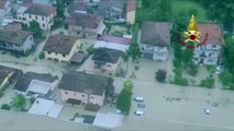 Alluvione a Cesena: il video dall'elicottero dei vigili del fuoco