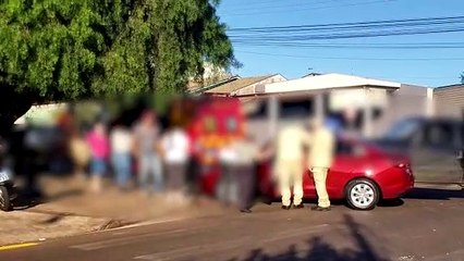 Mulher fica ferida em acidente no Jardim Veneza